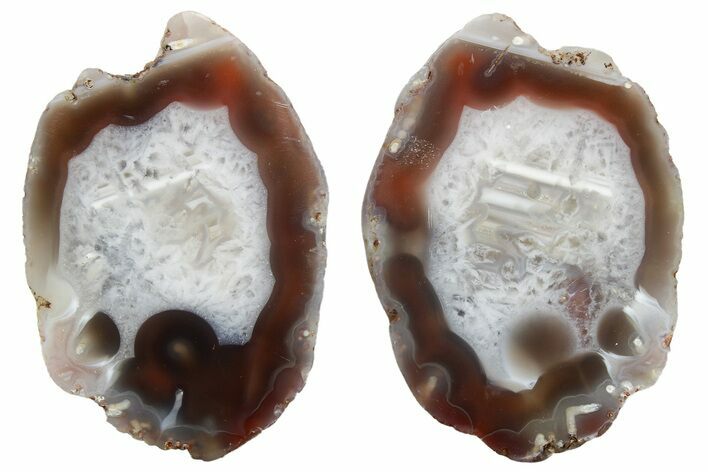 Polished Agate Nodule (Pair) - Zimbabwe #180581